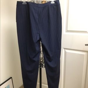 St. John Pants - St. John navy stripe pants straight legs size 10 St. John Pants - St. John navy stripe pants straight legs size 10